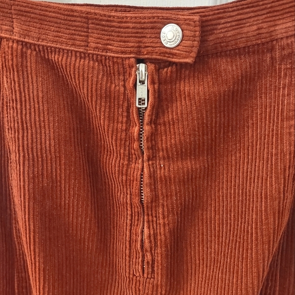 asos DESIGN Petite Cord Micro Mini Skirt in Rust Orange Size 8P - Picture 4 of 7